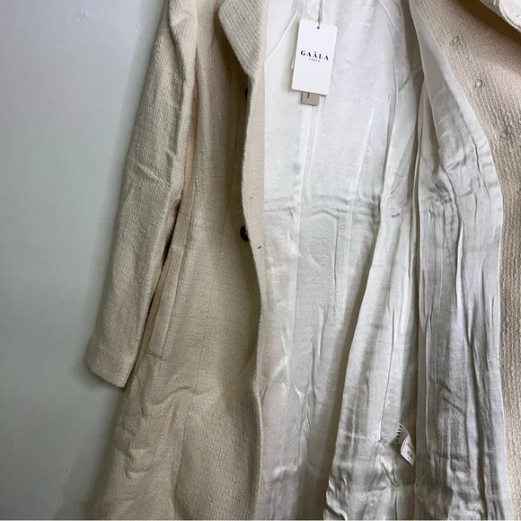 New Gaala Isabella Double Breasted Tweed Coat - Picture 12 of 16